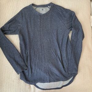 On The Byas Shirt Mens Medium Blue Zip Pockets Quick Dry Long Sleeve Shirt Top